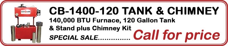 Master-burn special sale price on Clean Burn CB-1200 waste oil furnace