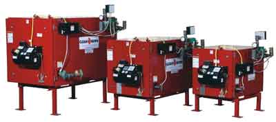 The full group of Clean Burn Waste Oil Boilers